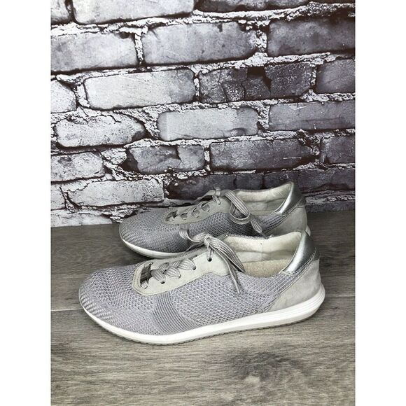 Ara Light Gray Knit Fabric Lace Up Casual Sneakers Women Sz 9.5M US/40EU/7UK - Picture 16 of 16